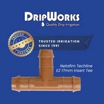 Netafim Techline 17MM Insert Tee Durable 3-WAY Fitting For Drip Irrigation. Fixed Price $16.95.