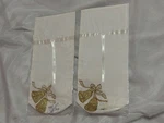 Lot Of 2 New Vintage Golden Bells Tie String Gift Bag Bottle Storage Christmas. Fixed Price $9.00.