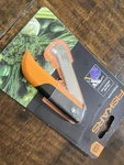 Fiskars Knife, 3" Blade Length, Food Gardening Tools, Orange. Fixed Price $20.00.