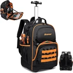 Auropeak 2-IN-1 Rolling Tool Backpack, Heavy Duty, 47 Pockets, 1680 D, W/ Wheels. Fixed Price $85.00.