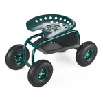 Vevor Outdoor Rolling Garden Cart With Swivel Seat All-terrain Wheels Tool Tray. Fixed Price $75.99.