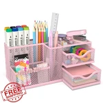 Reeplan Pink Mesh Desk Organizer 2 Drawers 5 Compartments. Fixed Price $46.99.