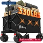 Sekey 150L Wagons Carts Foldable With Big All-terrian Beach Wheels, Collapsible. Fixed Price $127.98.