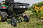 Tow Fertilizer Spreader Pull Behind Seeder Lawn Grass Garden Yard Ice Melt. Fixed Price $153.42.