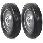 (2-PACK) Ar-pro 6 X 1.5 Flat Free Solid Rubber Wheel Assemblies. Fixed Price $30.46.