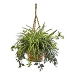 Nearly Natural 30" Wandering Jew & Spider Artificial Plant Hanging Basket. Fixed Price $90.99.