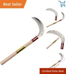 Garden Sickle Steel Blade Hardwood Handle Multipurpose Weeding Lawn Tool. Fixed Price $30.98.