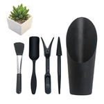 Luckyopt Mini Succulent Tools, 5PC Planting Kit Black/pink. Fixed Price $11.50.