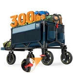 Heavy Duty Collapsible Folding Wagon With Tailgate And 250L Capacity Blue. Fixed Price $127.90.
