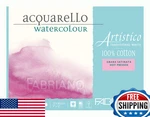 Fabriano Artistico 140LB Hot Press 9X12" 20-SHEET Block Traditional White. Fixed Price $72.08.