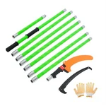 Tree Pruner Pole Saw For Garden Trimming, 7-27FT Manual Extendable Trimmer. Fixed Price $48.49.