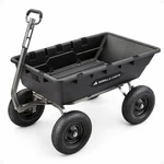 Gorilla Carts Heavy Duty Poly Yard Dump Garden Wagon With 16 Inch Tires. Fixed Price $409.99.
