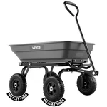 Wheelbarrow 400LBS Poly Garden Dump Cart Heavy Duty 8 Flat Free Vevor Wagon Yard. Fixed Price $124.99.