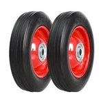 Mzrexn 6" 1.5" Flat Free Solid Rubber Tire And Wheel Inches, Red. Fixed Price $32.45.