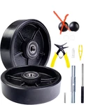 Pallet Jack/truck Steering Wheels 7" Set With Axle, Missing 1 Protective Cap. Fixed Price $39.95.