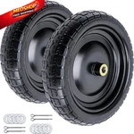 Asdfght 13" Flat Free Wheels For Gorilla Cart, Wheelbarrow, 13IN-5/8IN, Black. Fixed Price $53.48.