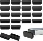 20 Pack 1" X 2" Rectangle End Caps Tubing Black Plastic Plug. Fixed Price $11.65.