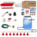 Canvino Automatic Chicken Waterer System - Complete Pvc Kit W/ 45 Accessories. Fixed Price $55.98.