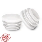 Mewudecor 19MM (3/4") Round White Plastic End Caps 10 Pcs. Fixed Price $20.00.