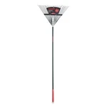 Steel Leaf Rake, 24 Tines, 51 Straight Fiberglass Handle With Cushion End. Fixed Price $89.42.