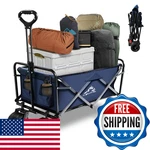 Sailary Collapsible Folding Wagon Capacity 300LBS Heavy Duty Foldable Cart Two. Fixed Price $132.40.