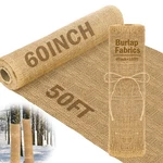 Buryeah 60 Inch X 50 Ft Burlap Fabrics Roll Natural Jute Garden Tree W.... Fixed Price $80.41.