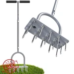 Aerator Lawn Tool Manual Heavy Duty Grass 15 Iron Spikes Light Gray. Fixed Price $94.99.
