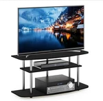 Frans Turn-n-tube Tv Stand For Size Up To 43 Inch, 3-TIER, Black Oak. Fixed Price $69.70.