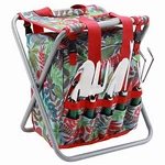 7PIECE Garden Set With Tote And Folding Stool Seat. Fixed Price $46.43.