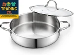 5.5-QUART Multi-ply Clad Stainless Steel Deep Saut Pan, 12-INCH Frying Lar. Fixed Price $127.99.