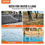 Vevor Landscape Rake, 36" Head Aluminum Lake Weed With 75". Fixed Price $56.90.