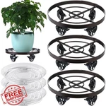 Planterhoma 3PK 12.6" Metal Caddy Dolly With Wheels. Fixed Price $57.99.
