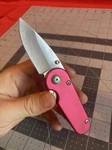Vintage Unbranded Stainless Steel Blade Pink Red Handle Pocket Knife Rare Item!. Fixed Price $6.00.