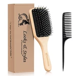 Brush, Boar Bristle Paddle For Long Short Thick Thin Curly Strai. Fixed Price $15.44.