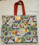 C&c California Home Colorful Flower Vegetable Seed Packets Canvas Tote Bag Nwt. Fixed Price $23.00.