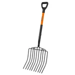 Nohovu Gardening, 10 Tines With Non-slip Orange. Fixed Price $74.16.