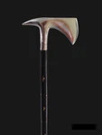 Silver Finish Metal Axe Head Handle Wooden Walking Stick Cane 3 Part. Fixed Price $49.90.