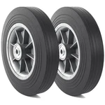 Ar-pro (2-PACK) 10'' X 2'' Flat Free Solid Rubber Tire And Wheel, 1/2", Black. Fixed Price $48.91.