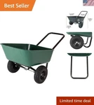 70019 Garden Dual-wheel Residential Wheelbarrow Cart. Fixed Price $173.23.