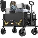 Portable Collapsible Wagon With Wheels Folding Utility Cart For Groceries Sports. Fixed Price $61.15.