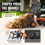 Heavy-duty Metal Garden Dump Cart 400 Lbs Capacity, Easy Assembly, All-terrain. Fixed Price $151.62.