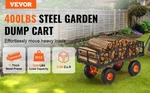 Vevor Dump Cart, Metal Garden With Easy To Assemble Frame, Wagon. Fixed Price $179.00.