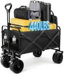 440 Lbs Wagons Carts Foldable, Beach With Big All-terrain Wheels For Sand,. Fixed Price $133.99.