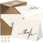 Gueevin 200 Bulk Thank You Cards W/ Kraft Envelopes & Stickers 3.5X5. Fixed Price $46.48.