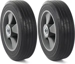 (2-PACK) Flat Free Solid Rubber Tire And Wheel, 3/4" & 5/8" 1/2" Axles. Fixed Price $38.49.