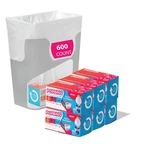 Trash - Small Garbage Bags, Clear Can Liners For Bathroom Bins, Be.... Fixed Price $76.97.