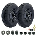 2-PACK Of 4.80/4.00-8"WHEELS,16" Pnuematic Tires,steel Rim And 5/8"OR 3/4" Ax.... Fixed Price $75.01.