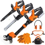 3-IN-1 Kids Yard Tools Weed Wacker Toy, Leaf Blower & Chainsaw,. Fixed Price $52.79.