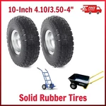 2 Pack 10" Flat Free Solid Rubber Tire Wheel 4 Hand Truck Dolly Gorilla Carts. Fixed Price $38.88.