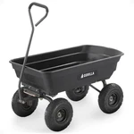 Gorilla Carts Poly Garden Dump Cart, 4 Cu Ft Tub, 600 Lb Haul Capacity, Black ?. Fixed Price $226.82.